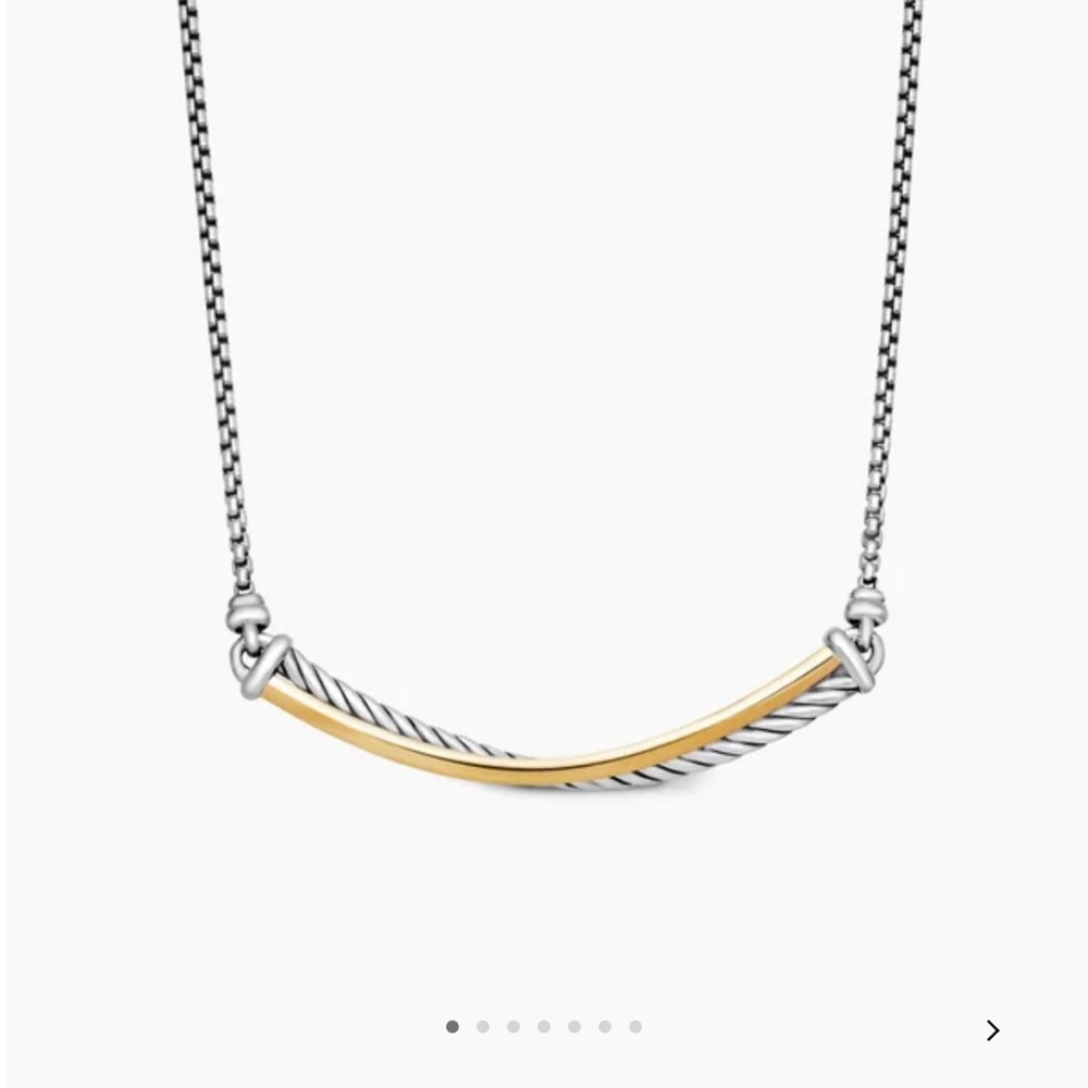 David Yurman Silver and Gold Necklace